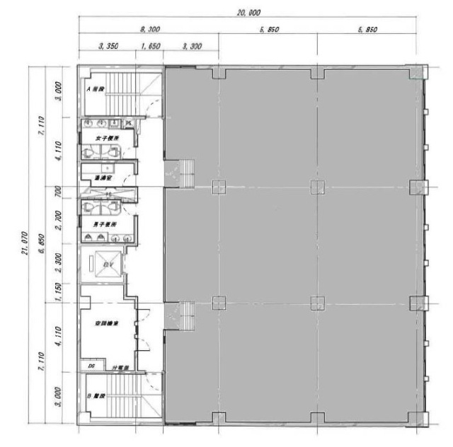 日本ビルディング2号館3F 間取り図