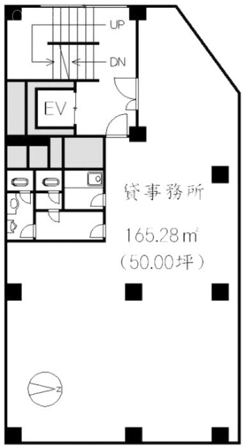 城北ビル1F 間取り図