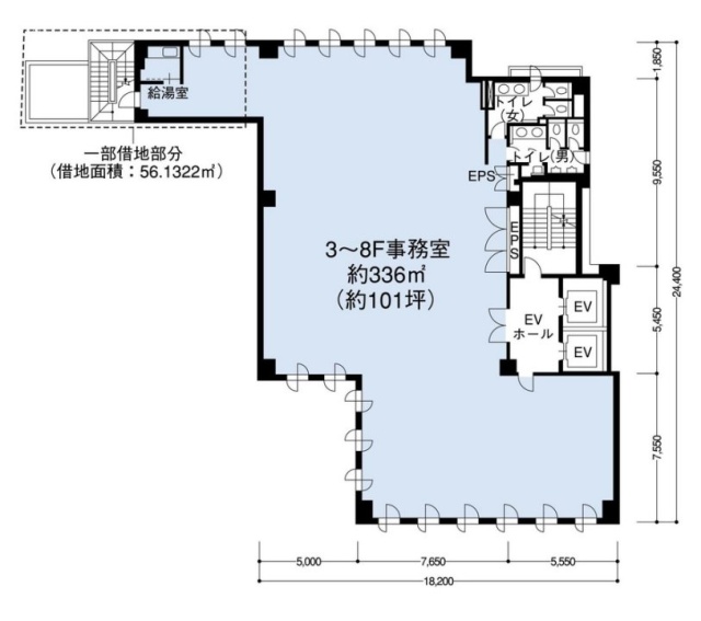 KDX浜松町ビル3F 間取り図