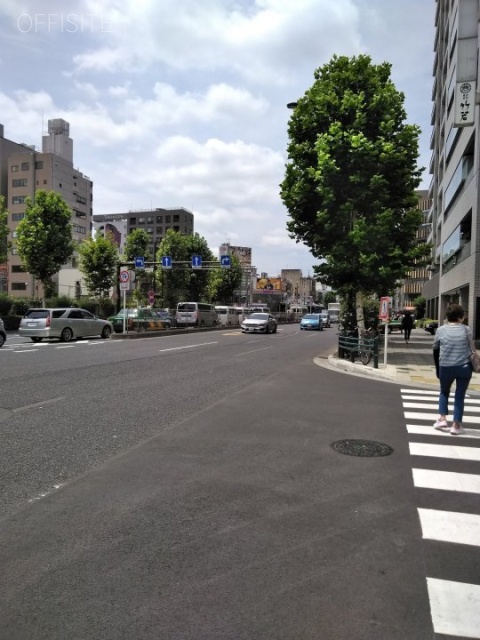 LXS築地(レクス築地) ビル前面道路