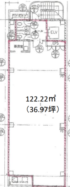 京橋イーサスビル4F 間取り図