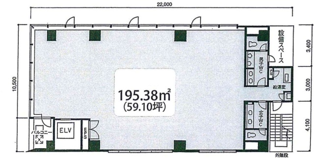 廣建ニューリバービル3F 間取り図
