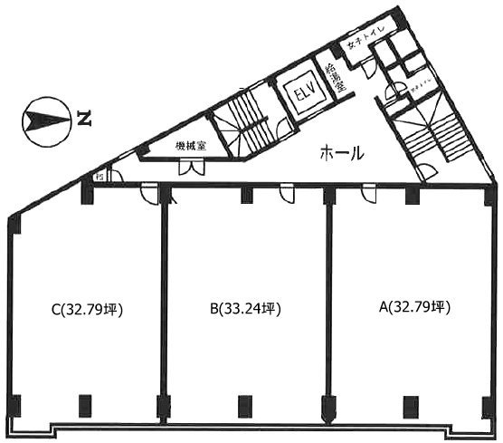 オダカビル7F 間取り図