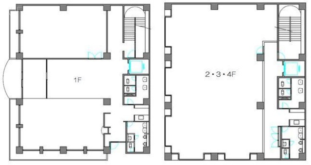 研究社富士見ビル1F～4F 間取り図