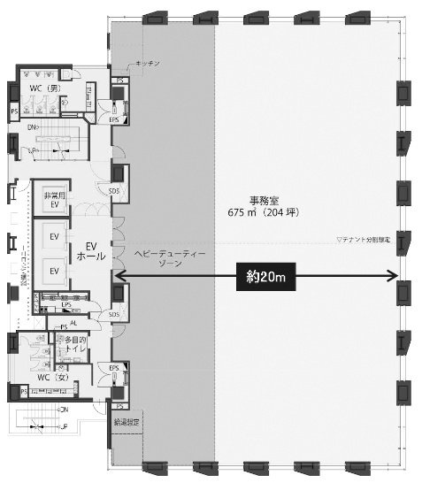 マークライト虎ノ門3F 間取り図