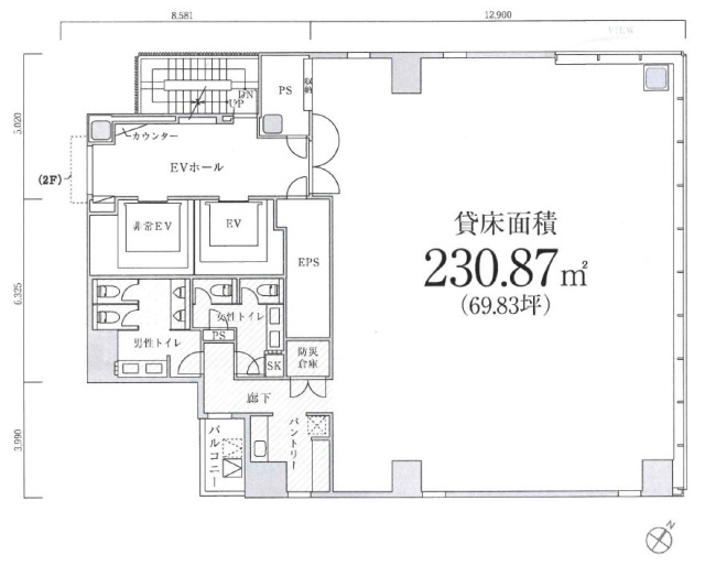 PMO神田万世橋ビル3F 間取り図