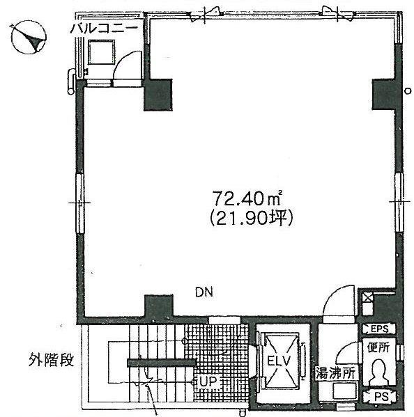 小伝馬町岩並ビル4F 間取り図