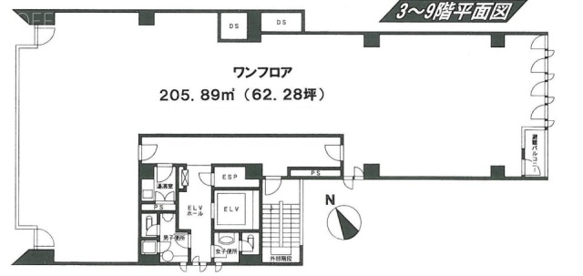 クリハシビル8F 間取り図