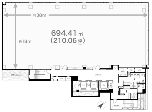 住友不動産御成門駅前ビル3F 間取り図