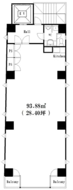 イントランス本駒込ビル2F 間取り図