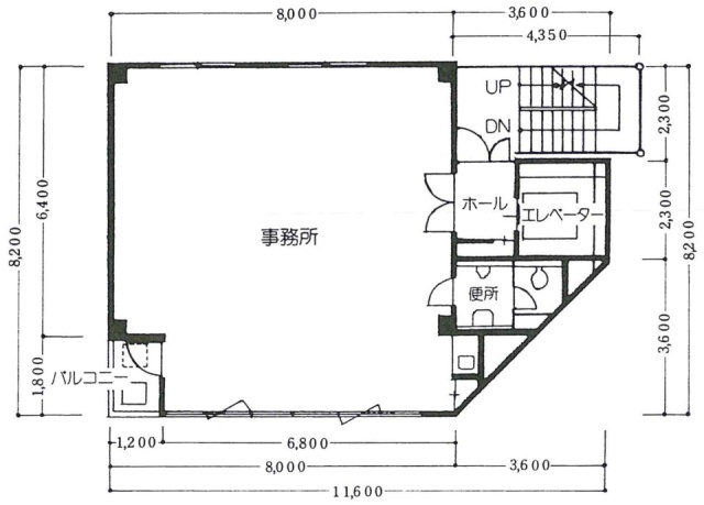 根本ビル5F 間取り図