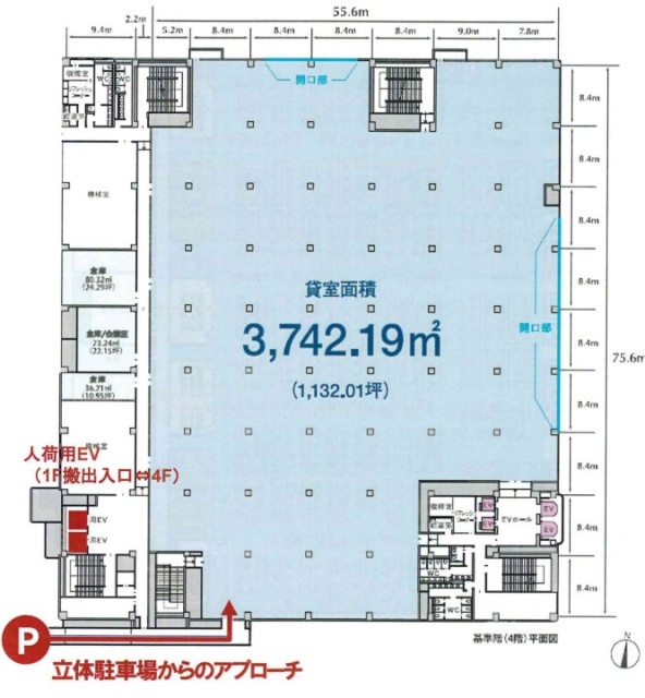 東京イースト21ビジネスセンター4F 間取り図