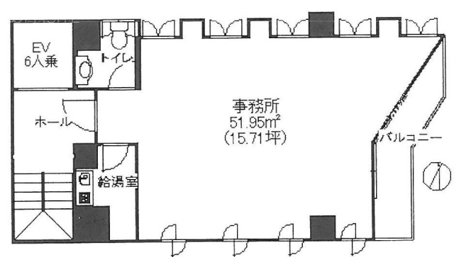 ボヌール松涛ビル3F 間取り図