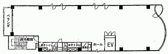 新宿1丁目ビル2F 間取り図