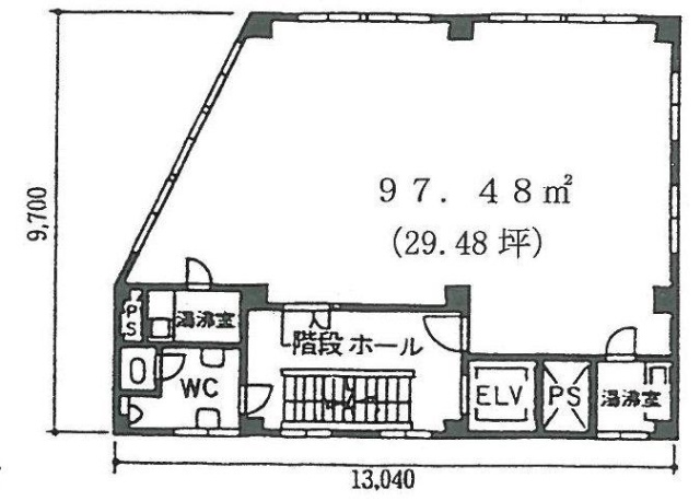 シオバラ外苑ビルB1F 間取り図