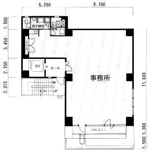 E-1ビル3F 間取り図