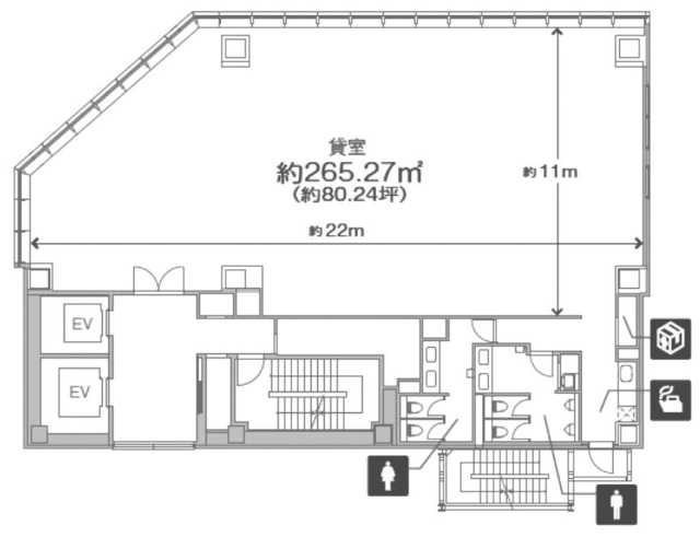 BIZCORE赤坂見附8F 間取り図