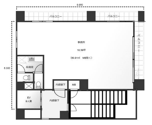 吉川ビル5F 間取り図