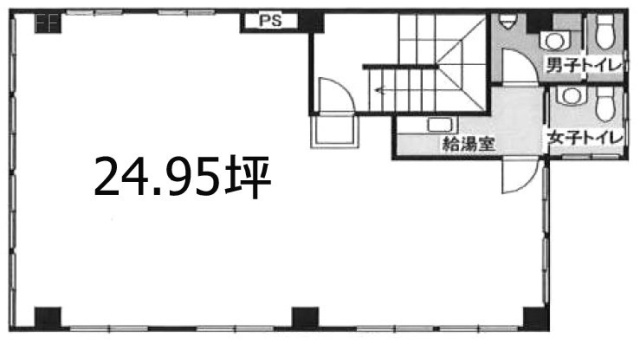 備広東日本橋ビルⅡ3F 間取り図