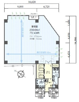 飯田橋三丁目ビル4F 間取り図