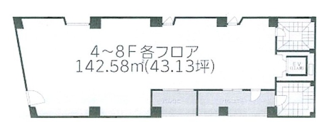 ゆきざきビル5F 間取り図