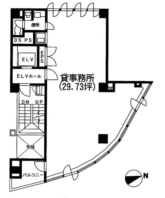 エック三田ビル1F 間取り図
