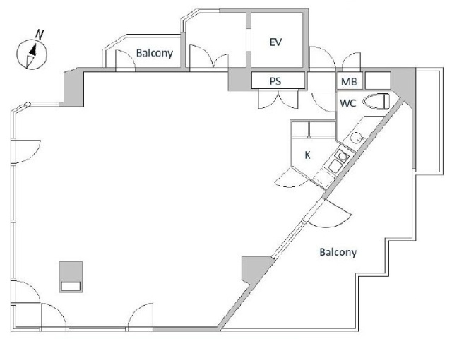 第二淺美ビル4F 間取り図