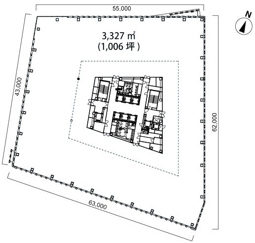 二番町センタービル8F 間取り図