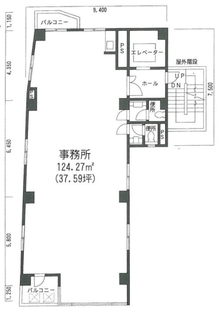 聖堂前ビル5F 間取り図