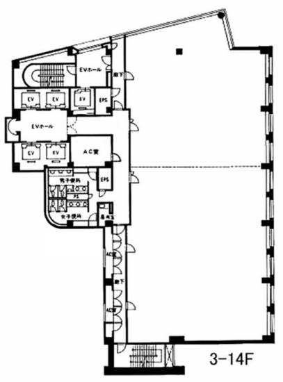 芝二丁目ビル3F 間取り図