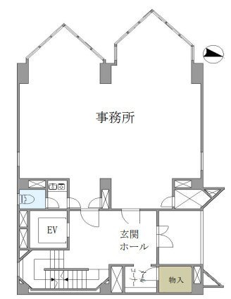 南平台ツインビル1F 間取り図