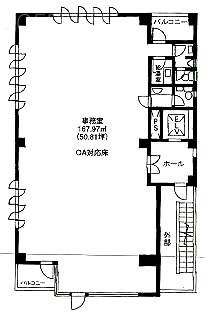 渋谷董友ビルⅣ8F 間取り図