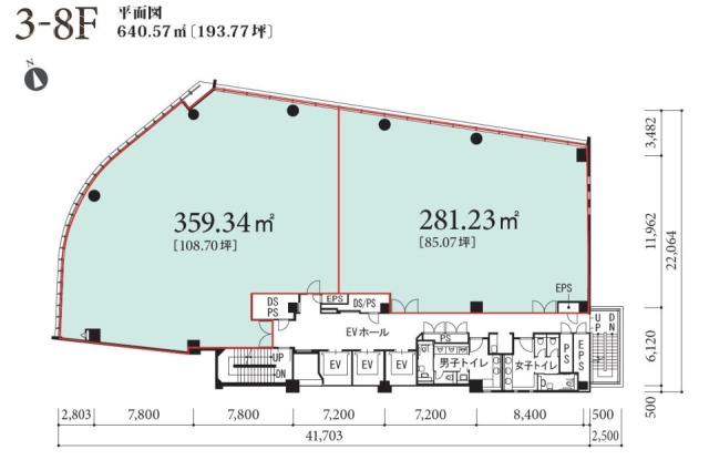 ビジネスエアポート青山(スプライン青山東急4・6階)B14 間取り図