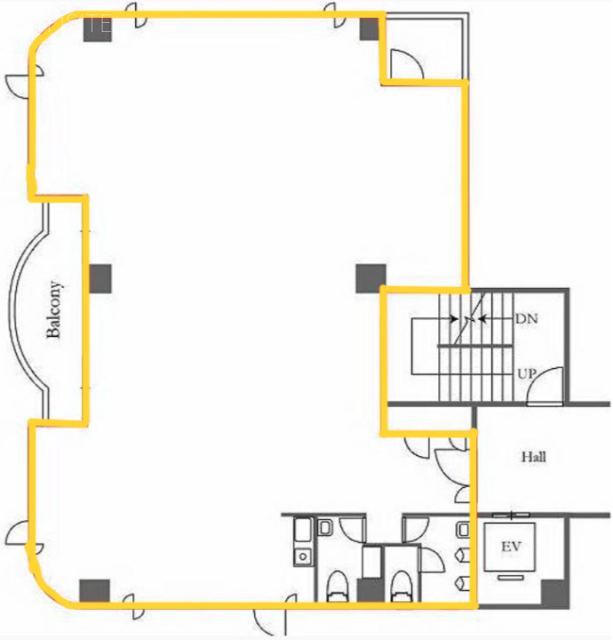 神宮外苑ビル2号館6F 間取り図