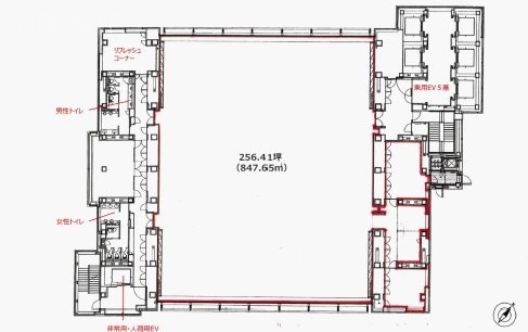 日本アムウェイ本社ビル9F 間取り図