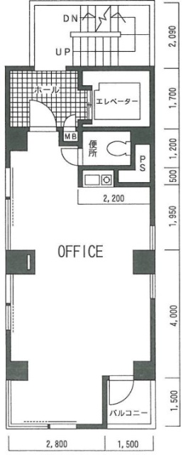 メゾンドコアンナフビルB1F 間取り図