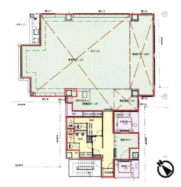 虎ノ門リンク4F 間取り図