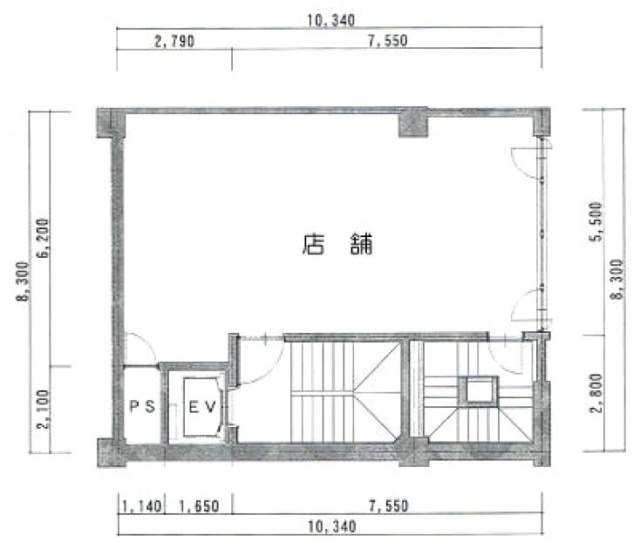 礒見ビル4F 間取り図