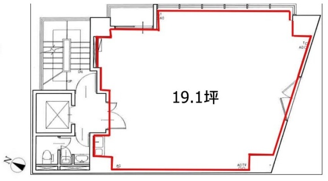 フォロス岩本町ビル6F 間取り図