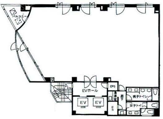 芝公園リッジビル9F 間取り図