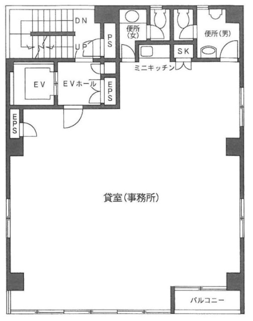 銀座中央ビル2F 間取り図