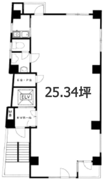 本間ビル7F 間取り図