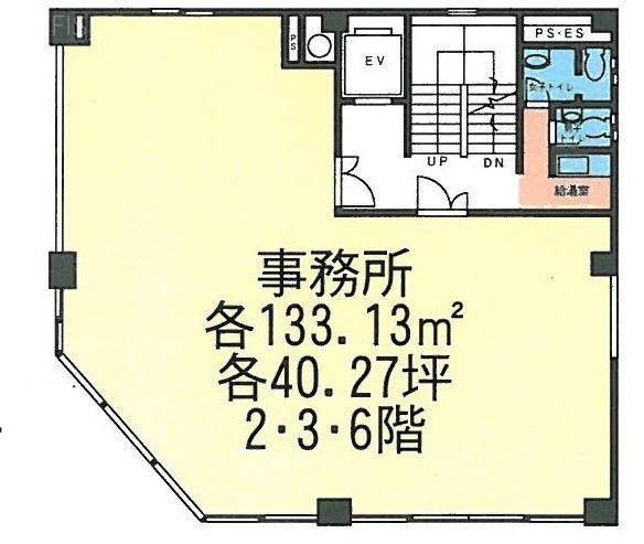 元赤坂テラサワビル6F 間取り図