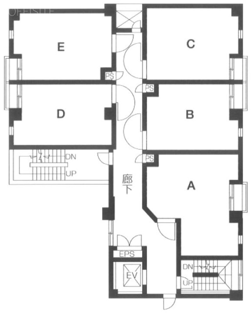 三幸B館ビルD 間取り図