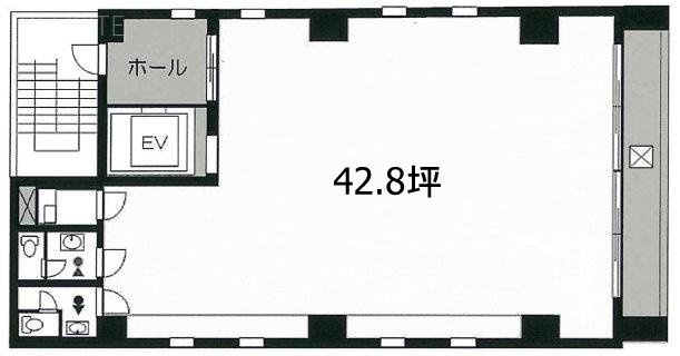 日暮里第2プラレールビル3F 間取り図