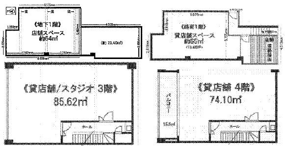 マリンブルースタジオビル3F 間取り図