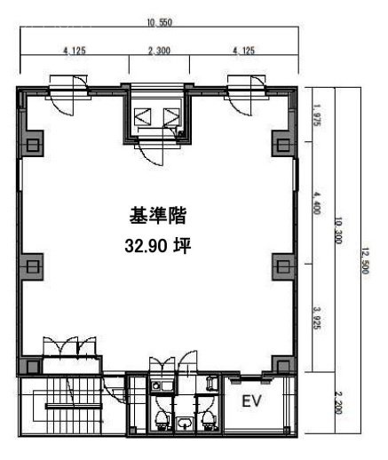 八丁堀鈴らん通りビル3F 間取り図