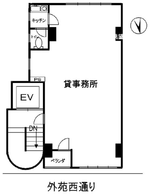 西麻布アジアビル4F 間取り図
