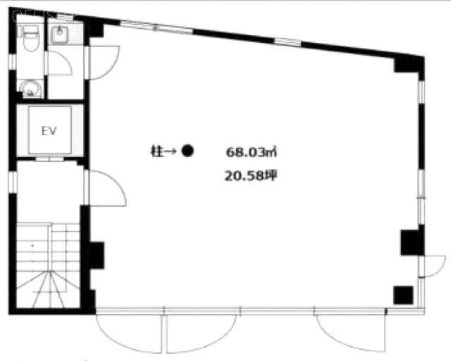 ヒルトップ神宮前1F 間取り図