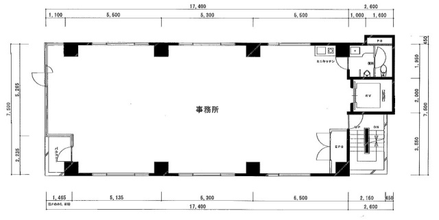 宝町千島ビル6F 間取り図